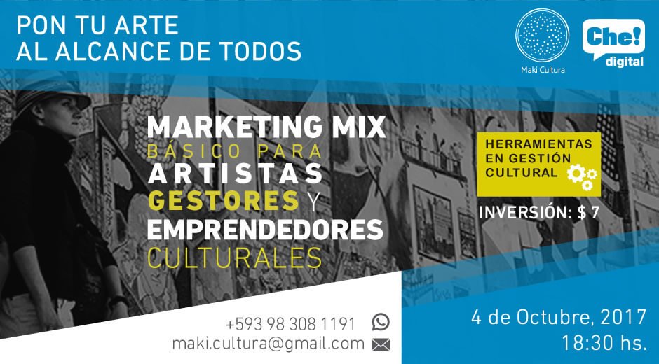 Franco Giardina Charla Marketing Mix Básico para Artistas, Gestores y Emprendedores Culturales